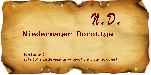 Niedermayer Dorottya névjegykártya